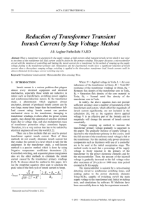 Reduction of Transformer Transient Inrush Current by Step Voltage