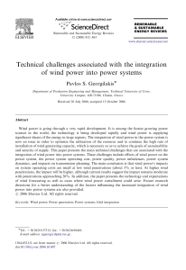 Technical challenges associated with the integration of wind power