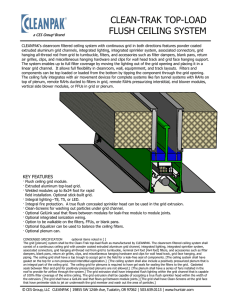 clean-trak top-load flush ceiling system
