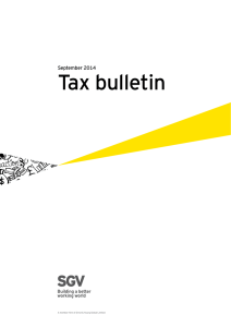 Tax bulletin September 2014