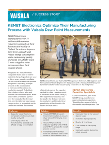 KEMET Electronics Optimize Their Manufacturing Process