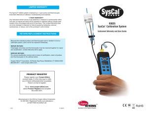 93025 SysCal™ Calibration System - Cooper