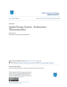 Applied Energy Systems - Rudimentary Thermodynamics