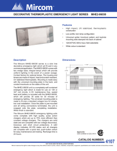 decorative thermoplastic emergency light series mhe2-06030