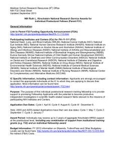 NIH F32 (Ruth L. Kirschstein National Research Service Awards for
