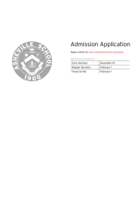 Admission Application