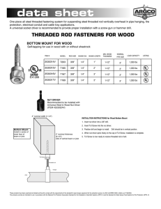 Threaded Rod Fasteners Wood