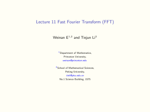 Lecture 11 Fast Fourier Transform (FFT)