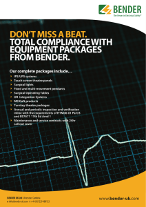 don`t miss a beat. total compliance with equipment - Bender-UK