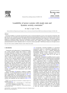 Loadability of power systems with steady