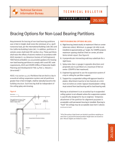 Bracing Options for Non-Load Bearing Partitions 20.100 20.100