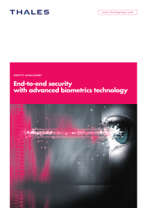 End-to-end security with advanced biometrics technology