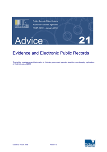 Evidence and Electronic Public Records