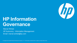 Introduction to HP Information Governance