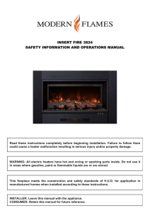 insert fire 3824 safety information and operations manual
