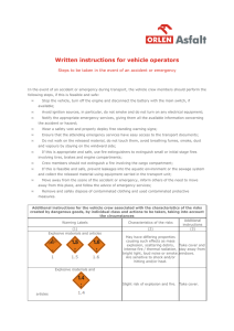 Written instructions for vehicle operators