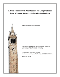 A Multi-Tier Network Architecture for Long Distance Rural Wireless