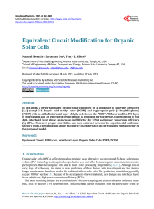 Equivalent Circuit Modification for Organic Solar Cells