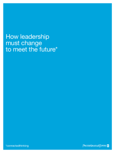 How leadership must change to meet the future