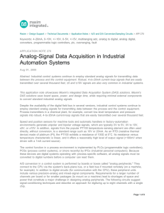 Analog-Signal Data Acquisition in Industrial Automation