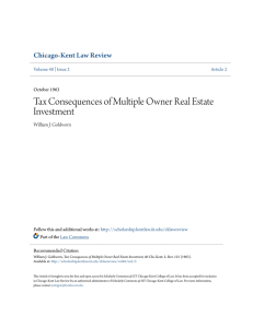 Tax Consequences of Multiple Owner Real Estate Investment