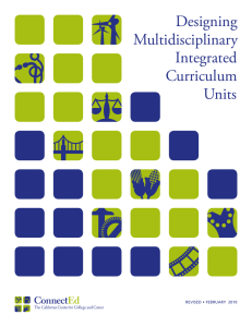 Designing Multidisciplinary Integrated Curriculum Units