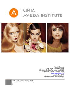 2014 Cinta Aveda Institute Course Catalog