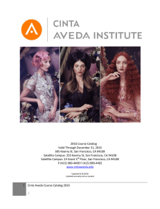 2016 Cinta Aveda Institute Course Catalog
