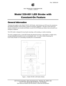 Model 530-001 LED Strobe with Constant-On Feature - GAI