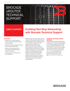 Brocade vRouter Technical Support Data Sheet