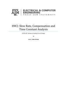 HW2: Slew Rate, Compensation and Time Constant Analysis