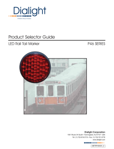 LED Rail Tail Marker Lamp Selector Guide