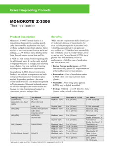 MONOKOTE® Z-3306 Thermal barrier