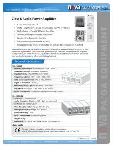 NOVA PA/GA - Audio Power Amplifier - GAI