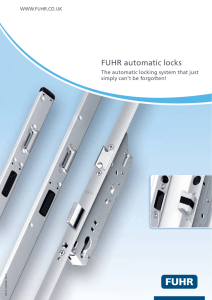 FUHR automatic locks - FUHR Schlösser und Beschläge
