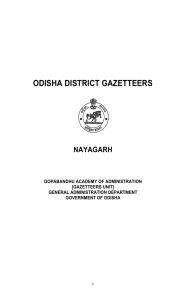 odisha district gazetteers - Gopabandhu Academy Of Administration