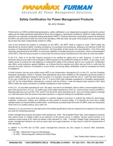 Safety Certification for Power Management Products