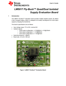 LM5017 Fly-Buck™ Quad/Dual Isolated Supply Evaluation Board