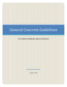 General Concrete Specifications - Indoor