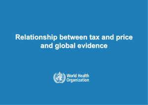 Relationship between tax and price and global evidence