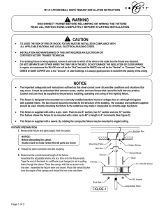 Instruction Sheet - Corbett Lighting
