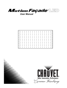MotionFacade LED User Manual Rev. 5