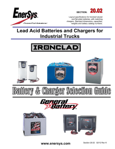 Lead Acid Batteries and Chargers for Industrial Trucks