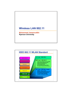 Wireless LAN 802.11 - Ryerson University