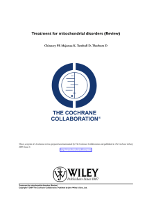 Treatment for mitochondrial disorders