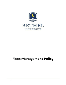 Fleet Management Policy