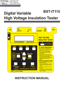 Digital Variable High Voltage Insulation Tester