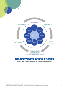 Objectives with Focus: A Pick List of Sample Objectives for Effective