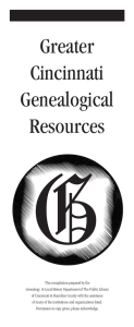 Greater Cincinnati Genealogical Resources