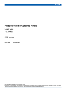 Piezoelectronic Ceramic Filters - Digi-Key